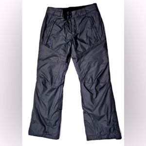 COLUMBIA 17.5” Waist Waterproof Insulated Snow Pants, Size Medium, Black.